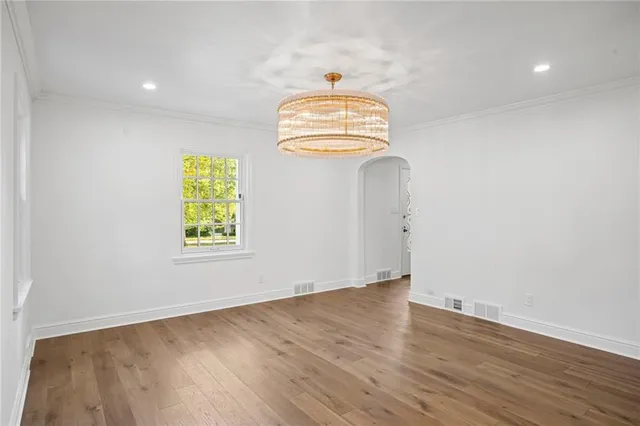 an empty room with a window