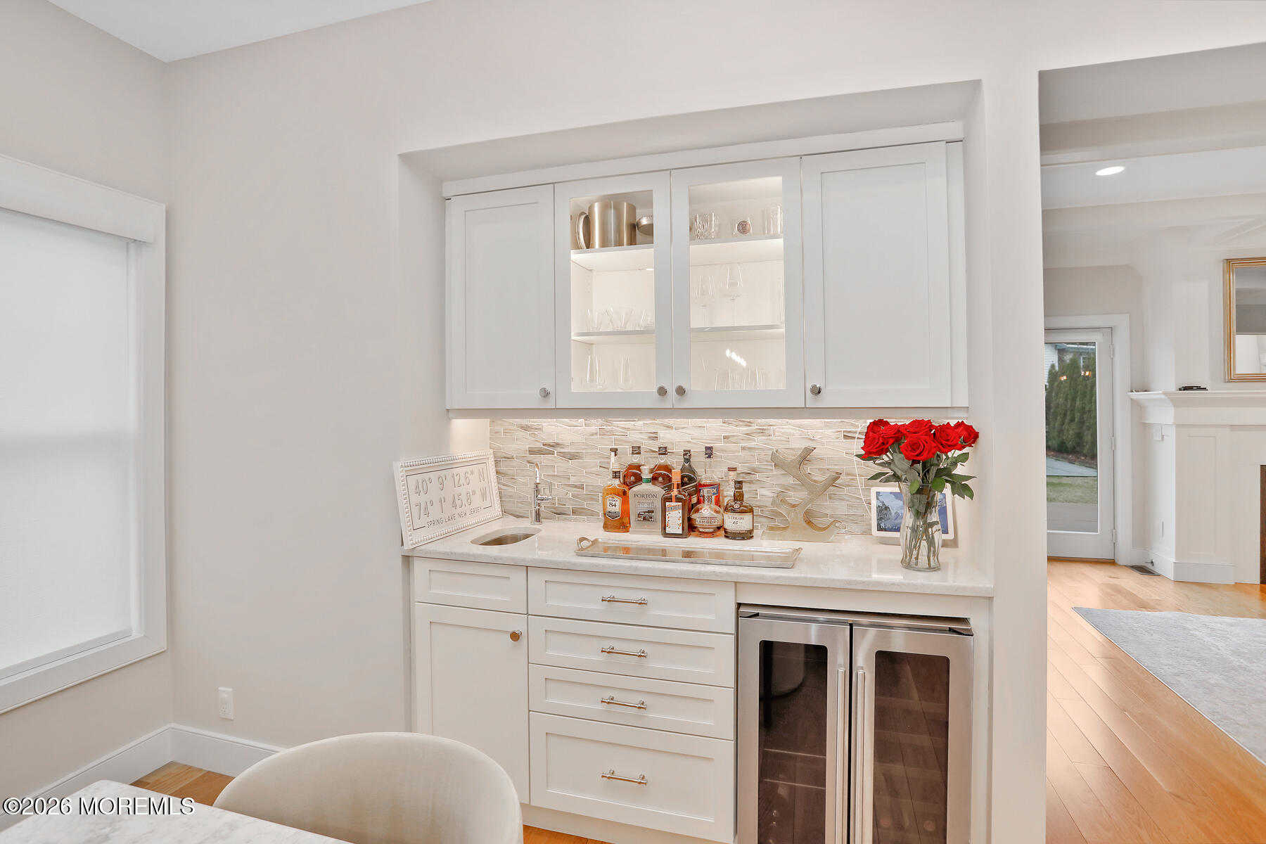 420 Ludlow Avenue Spring Lake, NJ 07762 - Photo 15 of 66 Wet Bar with Wine Refrigerator