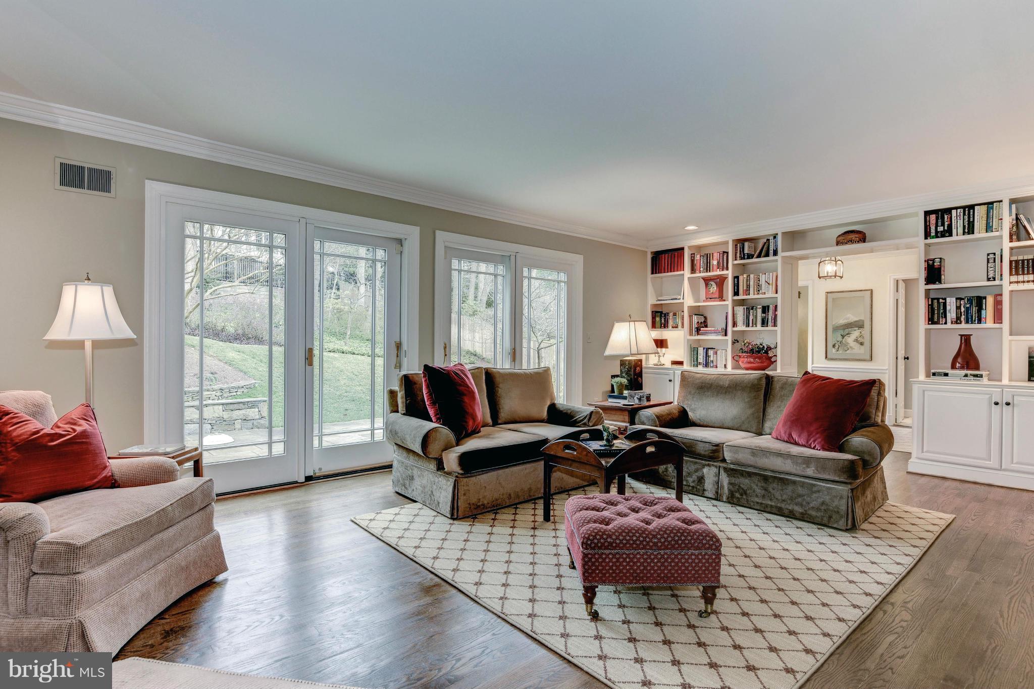 4907 Baltan Road Bethesda, MD 20816 - Photo 5 of 26 Family Room w/ Custom Built-ins