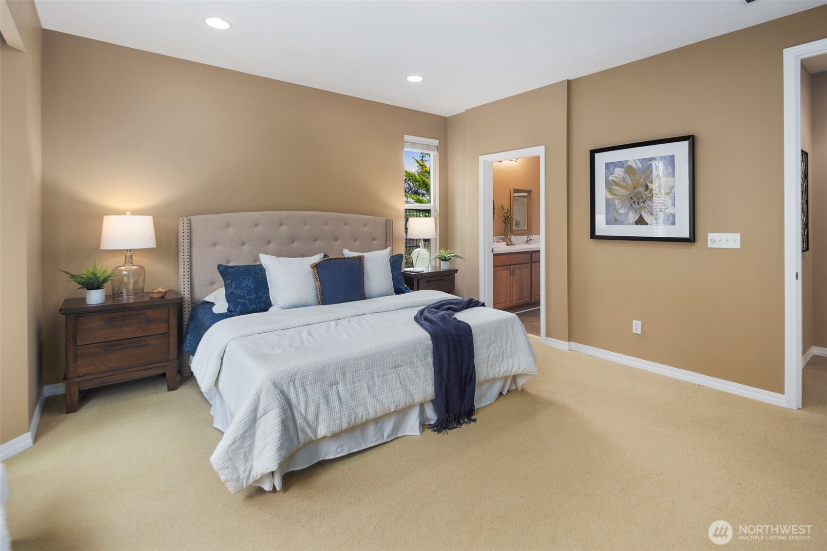 23124 Northeast Devon Way Redmond, WA 98053 - Photo 16 of 34 a bedroom with a bed and a night stand