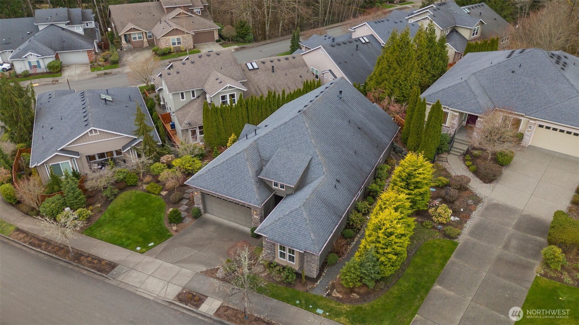 23124 Northeast Devon Way Redmond, WA 98053 - Photo 34 of 34 an aerial view of a house with a garden