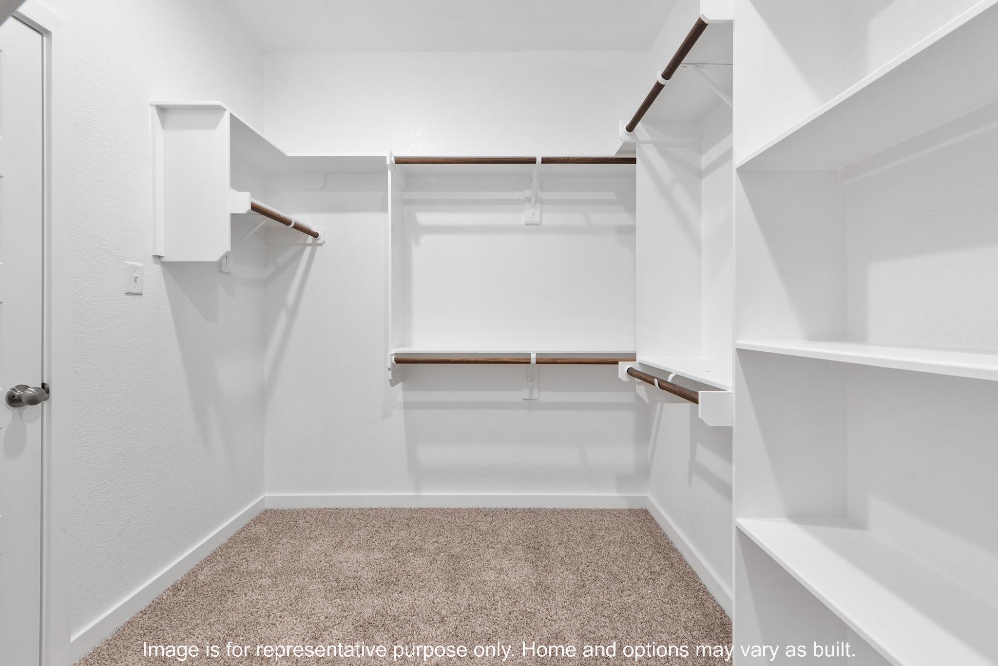 232 Gus Loop Georgetown, TX 78626 - Photo 17 of 22 a view of walk in closet with empty racks