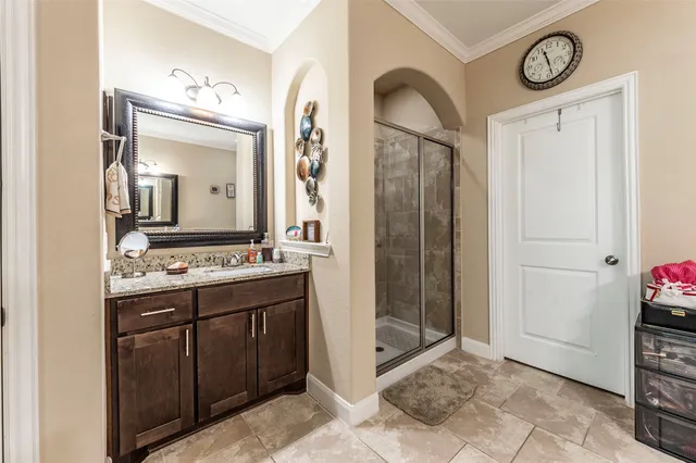 a bathroom with a bathtub and a sink