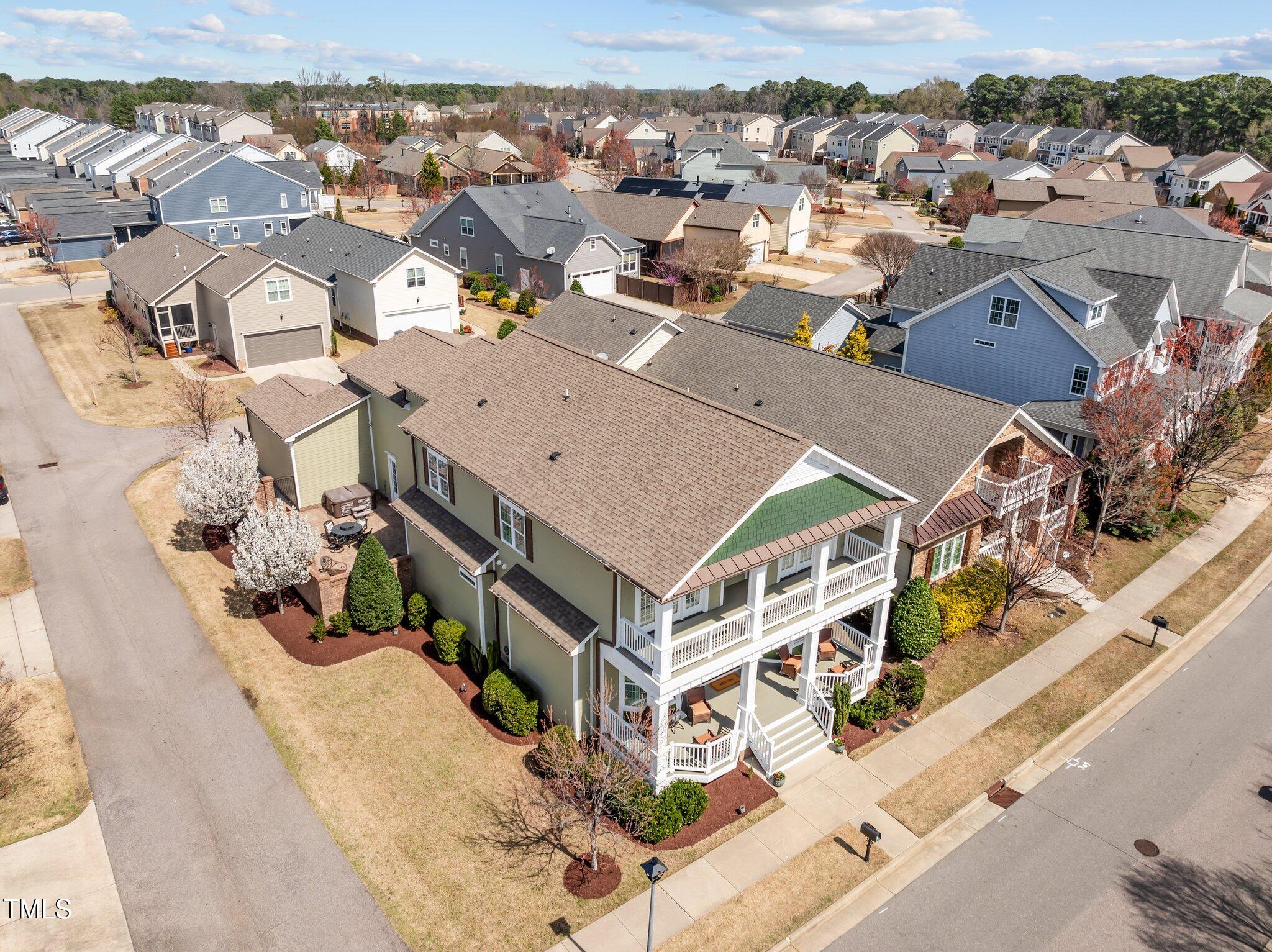 1086 Tender Drive Apex, NC 27502 - Photo 31 of 35 an aerial view of a house with a mountain