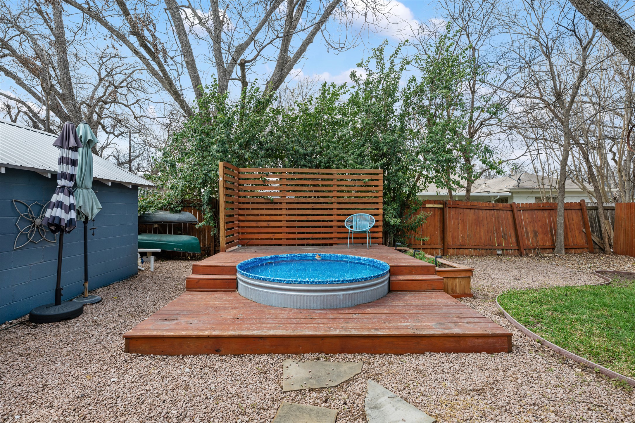 1218 South Myrtle Street Georgetown, TX 78626 - Photo 33 of 37 Fenced backyard with a wooden deck
