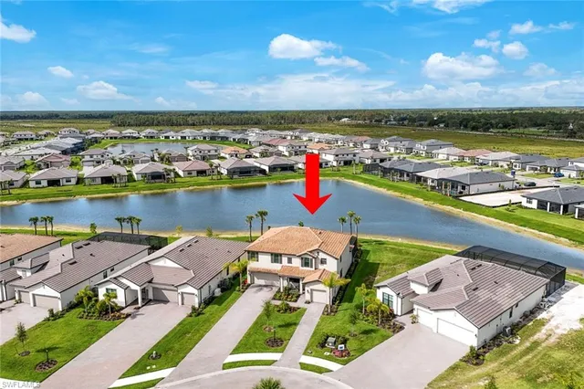 a view of a lake with outdoor space