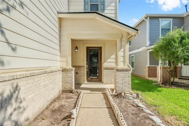 a view of a white door of the house