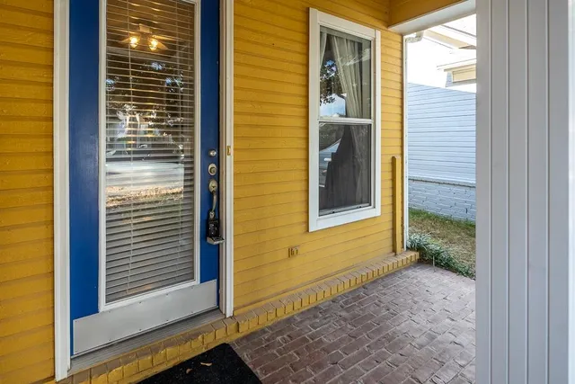a view of front door of house