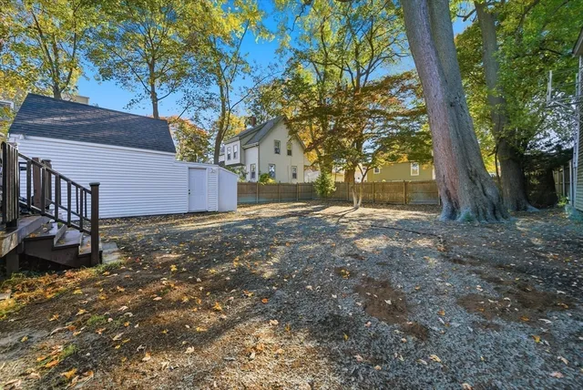a backyard of a house