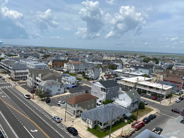 an aerial view of a city