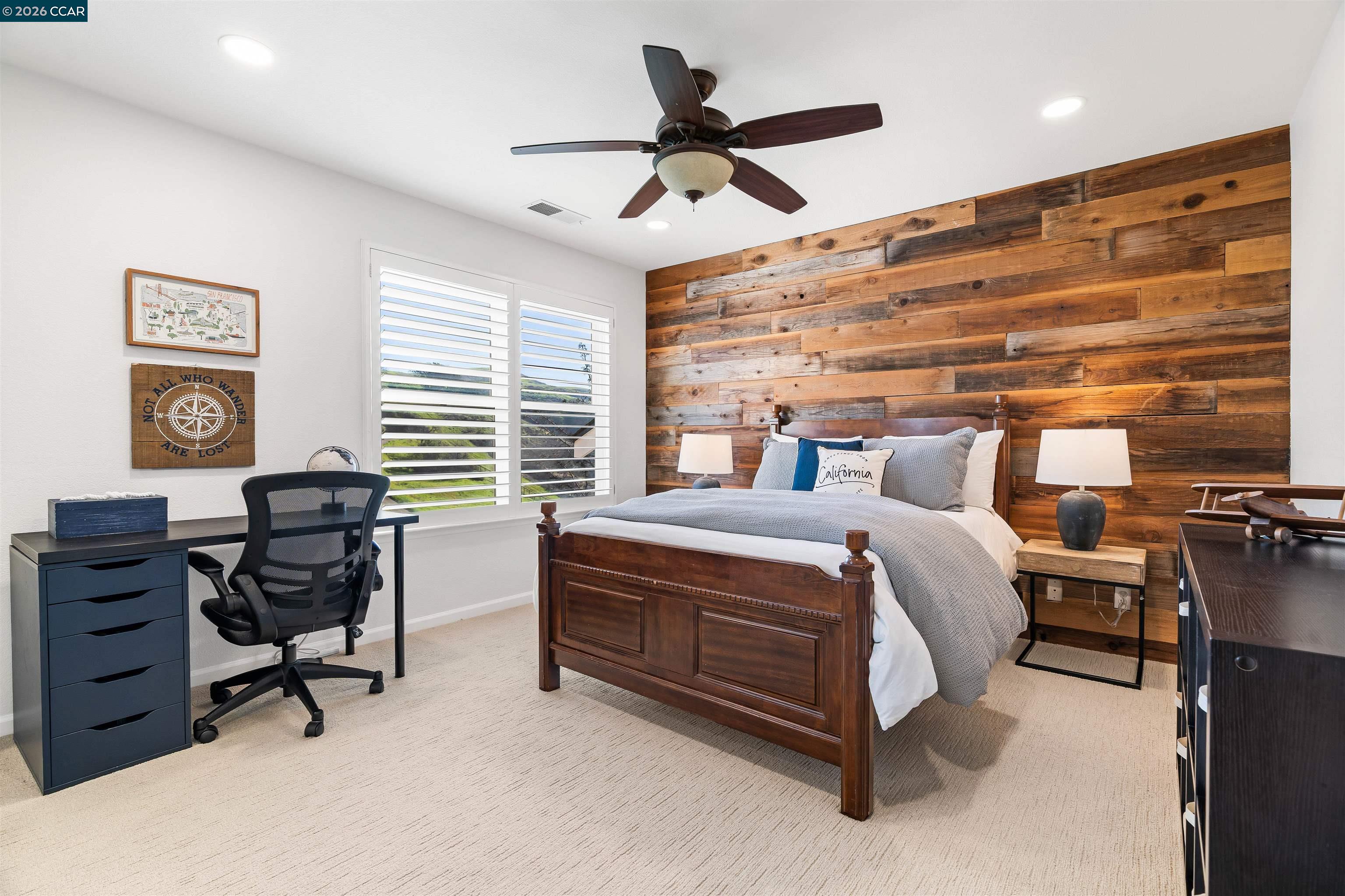 138 Sunhaven Road Danville, CA 94506 - Photo 40 of 60 a bedroom with a bed and a desk