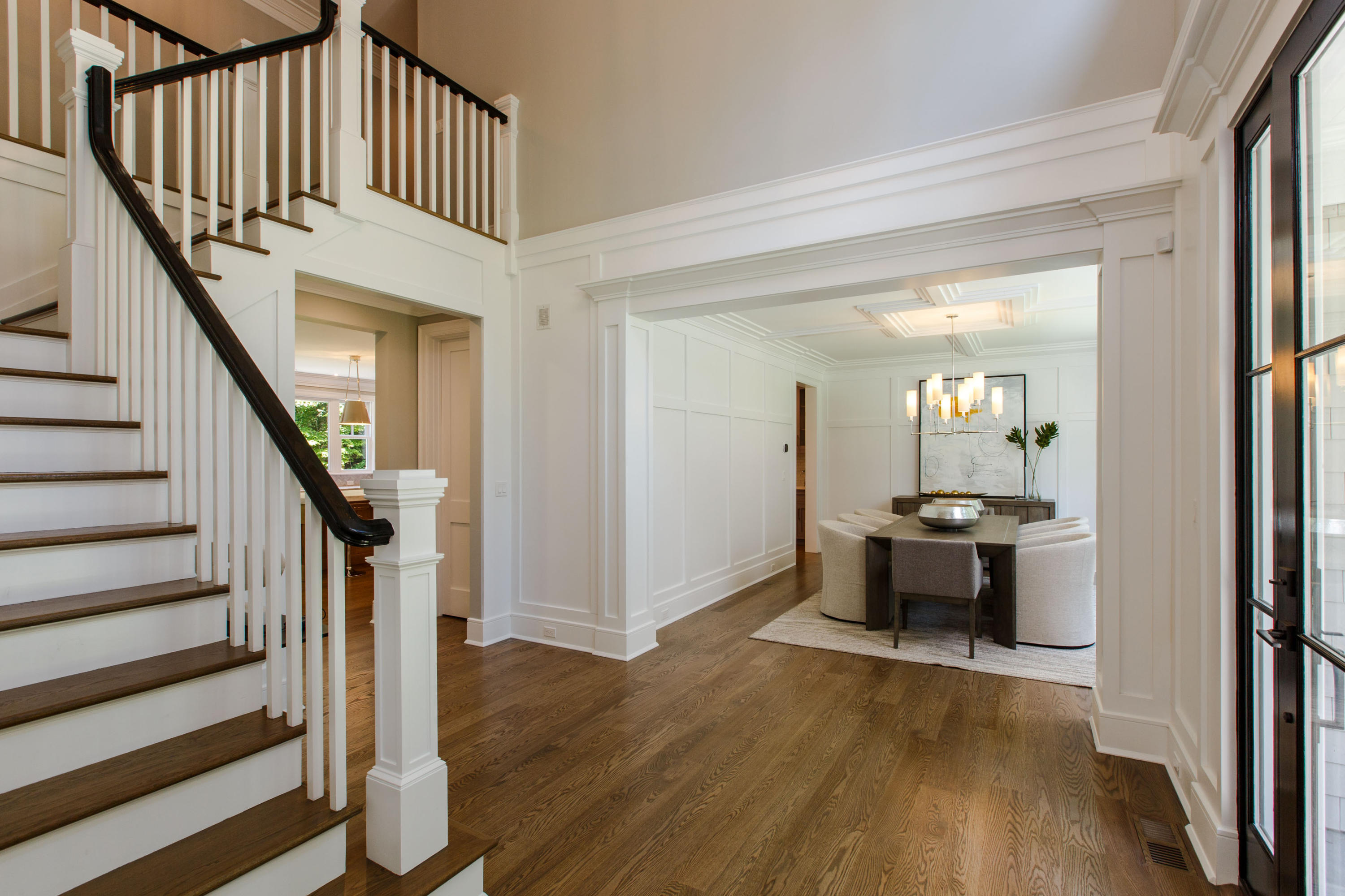 72 Deepwood Road Darien, CT 06820 - Photo 18 of 39 a view of a hallway with wooden floor and staircase