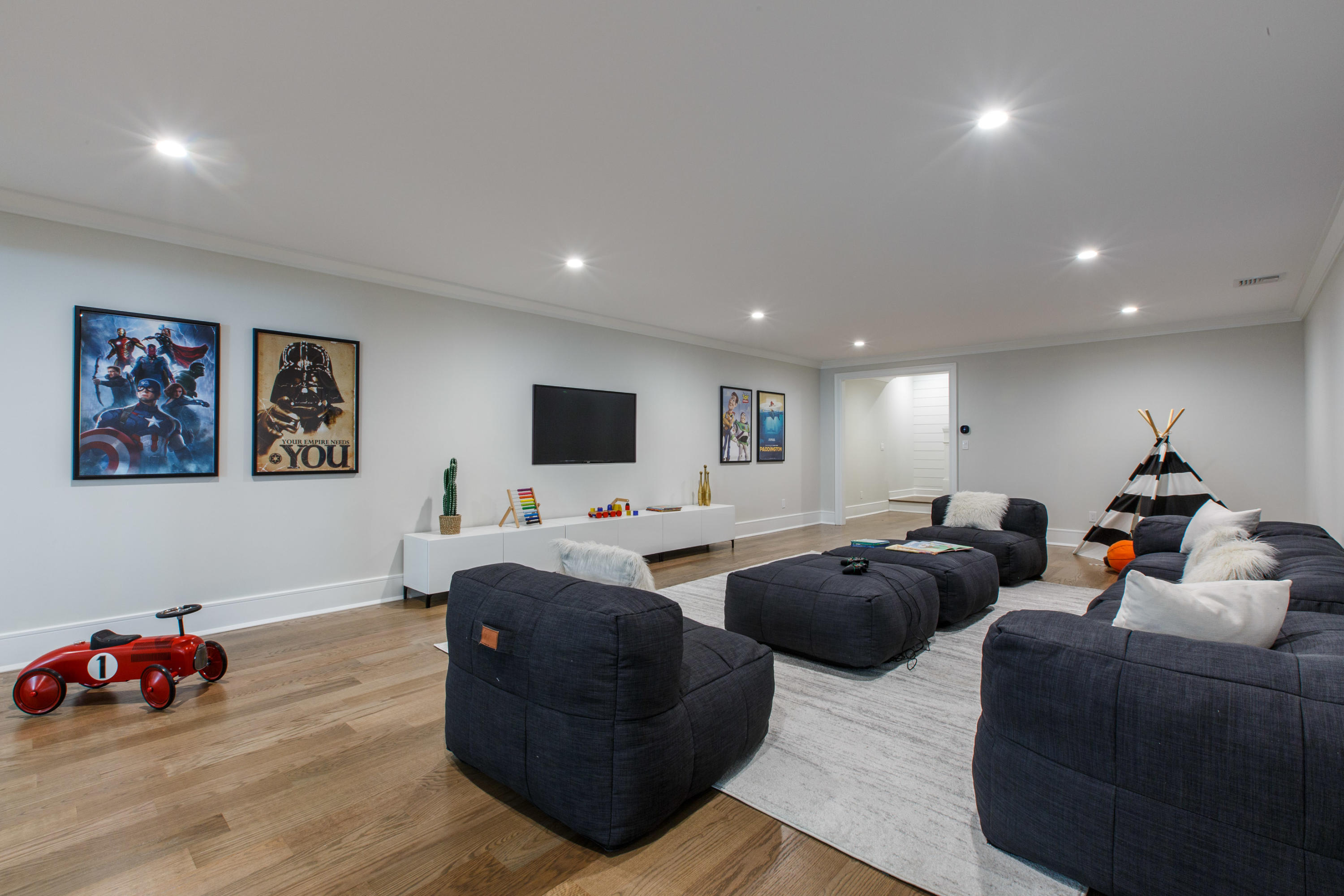 72 Deepwood Road Darien, CT 06820 - Photo 36 of 39 a living room with furniture window and a flat screen tv