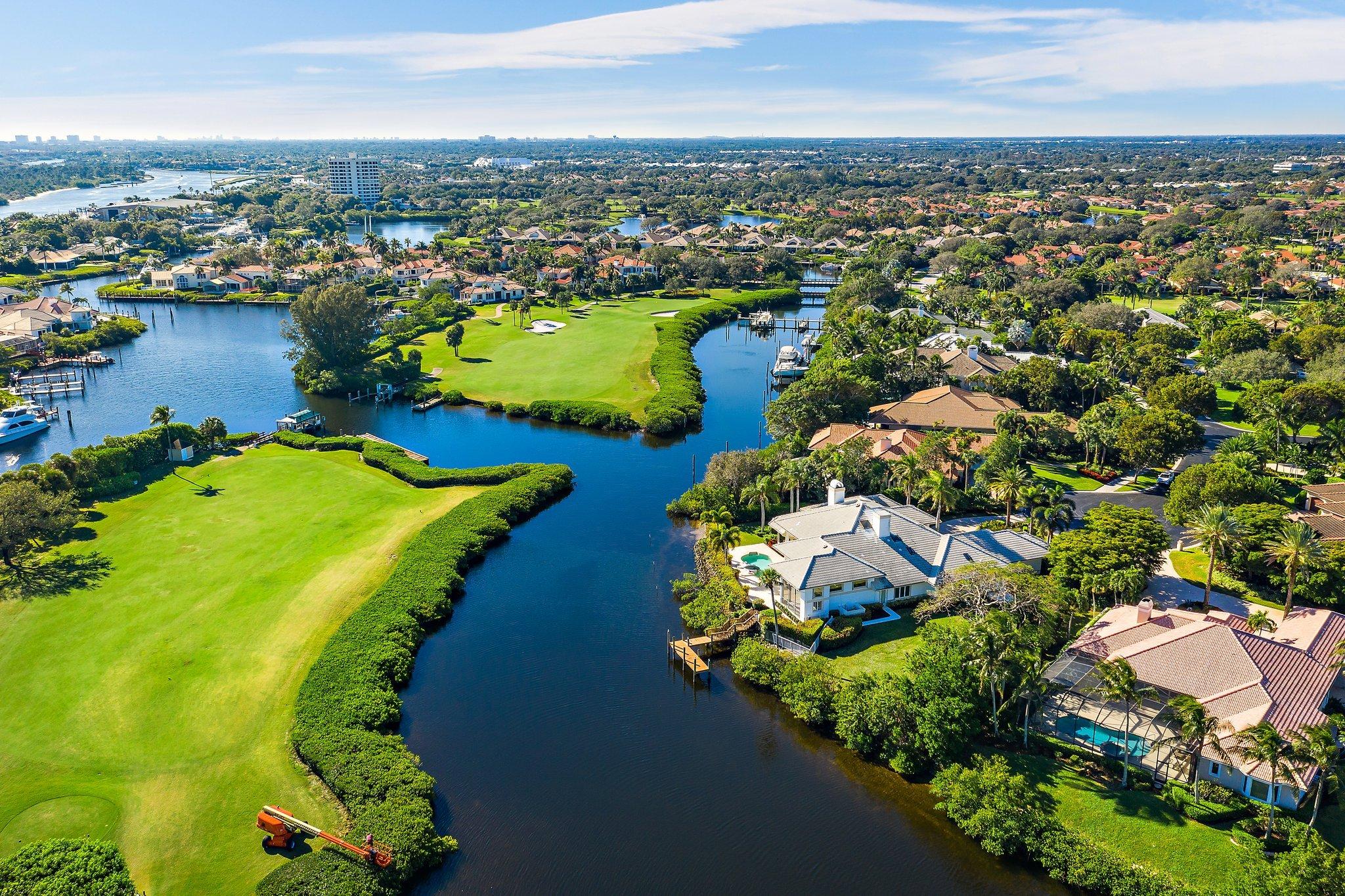 3388 Barrow Island Road Jupiter, FL 33477 - Photo 6 of 59 Aerial showing ferry