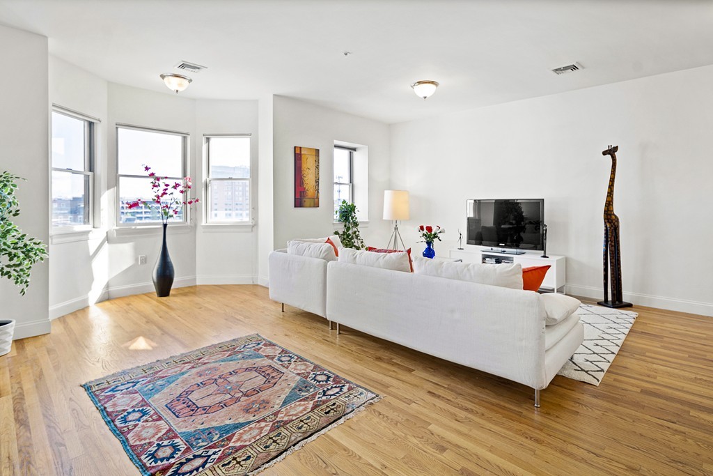 877 Harrison Avenue, Unit 7 Boston, MA 02118 - Photo 3 of 25 a living room with furniture and a flat screen tv