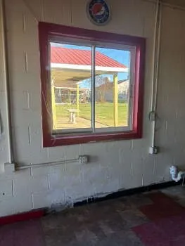 a room with a window