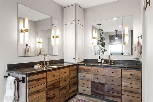 a backyard of a house with outdoor seating