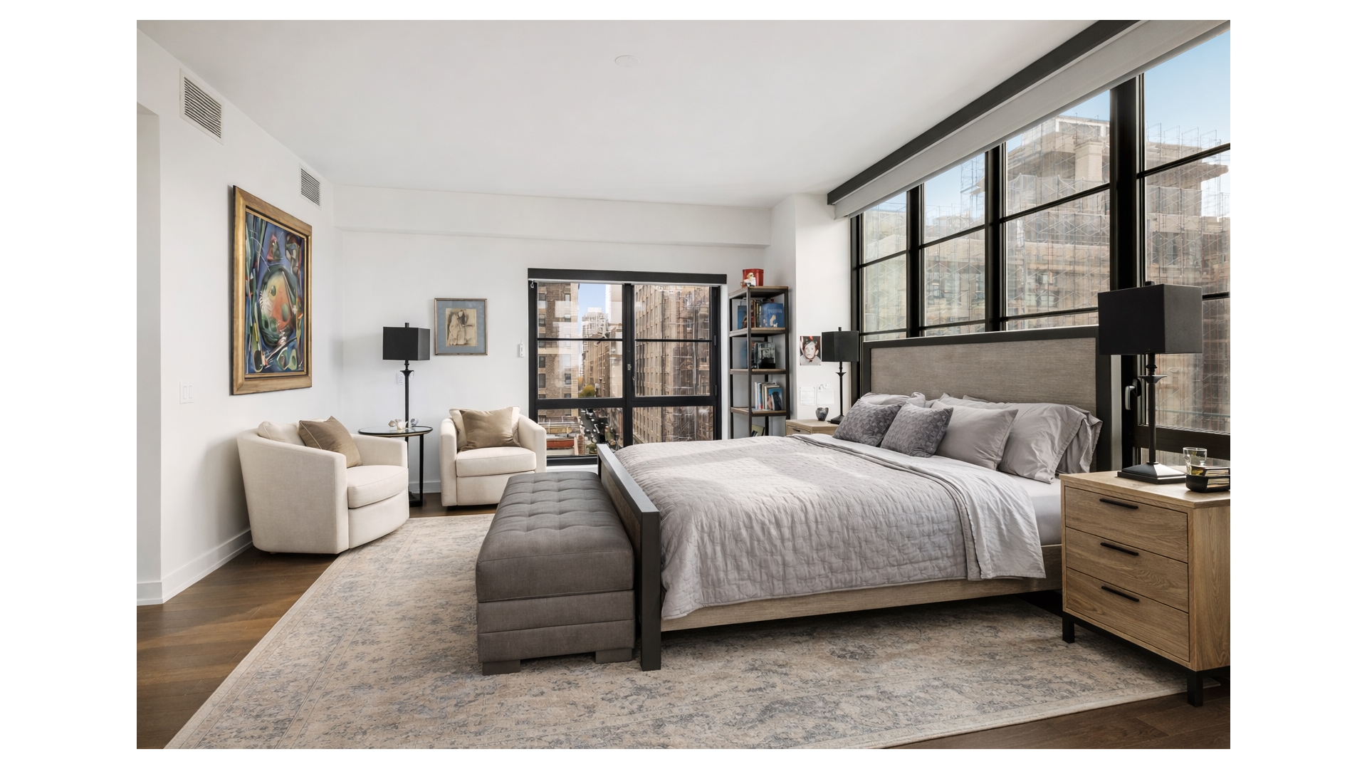 261 West 25th Street, Unit 11A Manhattan, NY 10001 - Photo 7 of 16 a bedroom with a large bed and a window