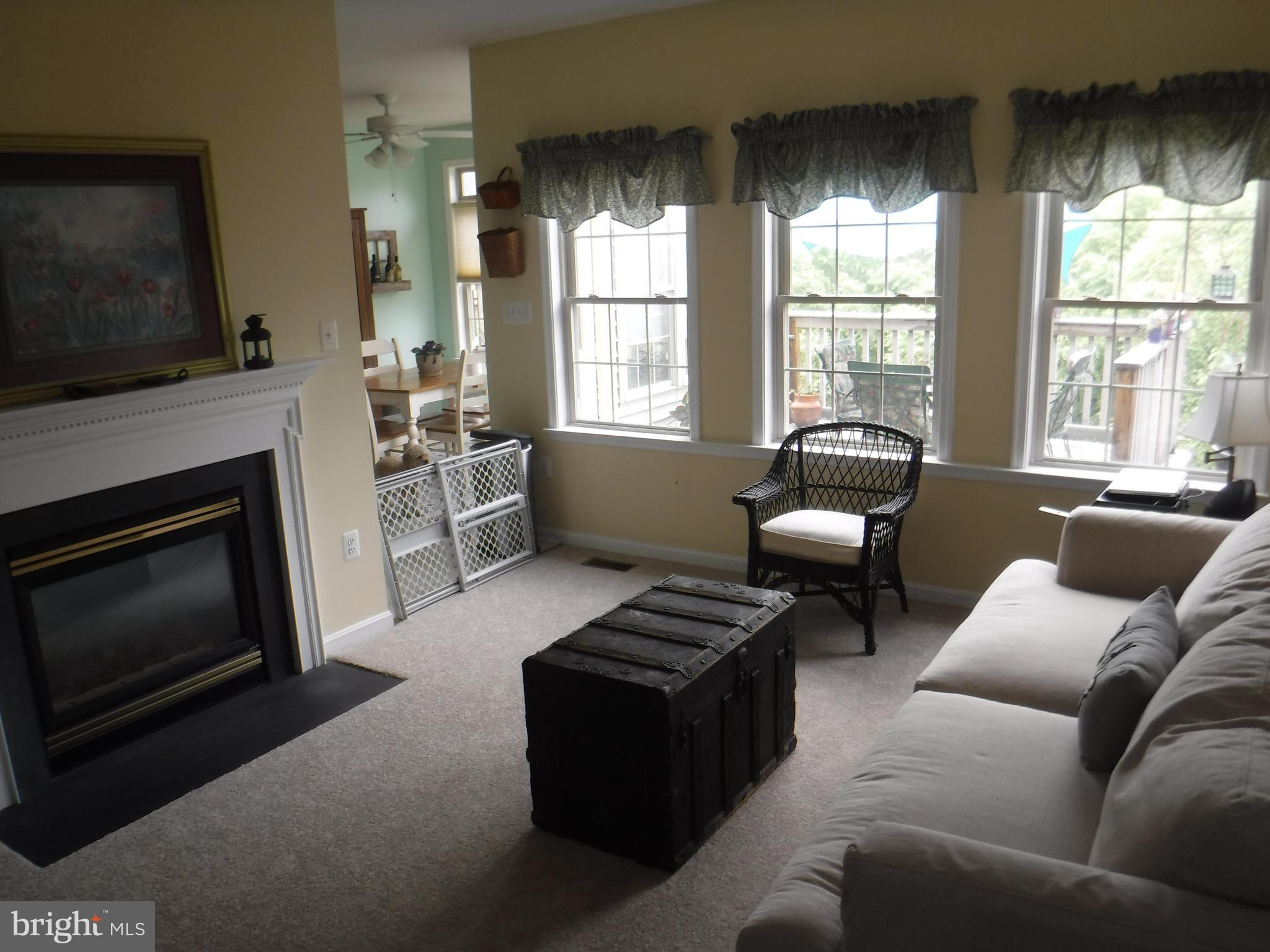 2444 Rippling Brook Road Frederick, MD 21701 - Photo 18 of 49 a living room with furniture a flat screen tv and a fireplace