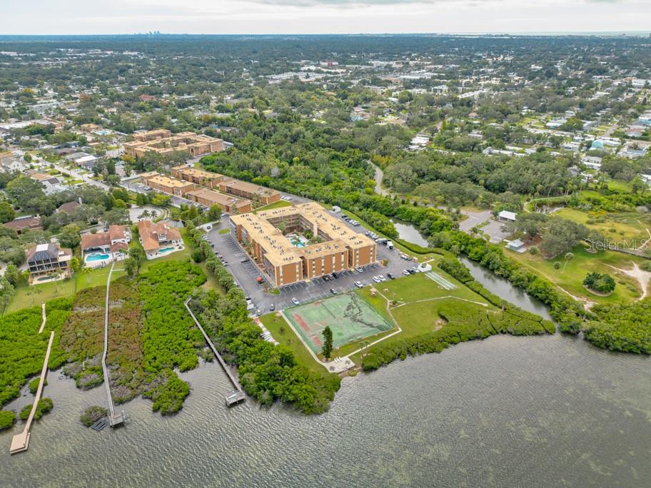 12760 Indian Rocks Road, Unit 601 Largo, FL 33774 - Photo 45 of 47 an aerial view of a house with a yard