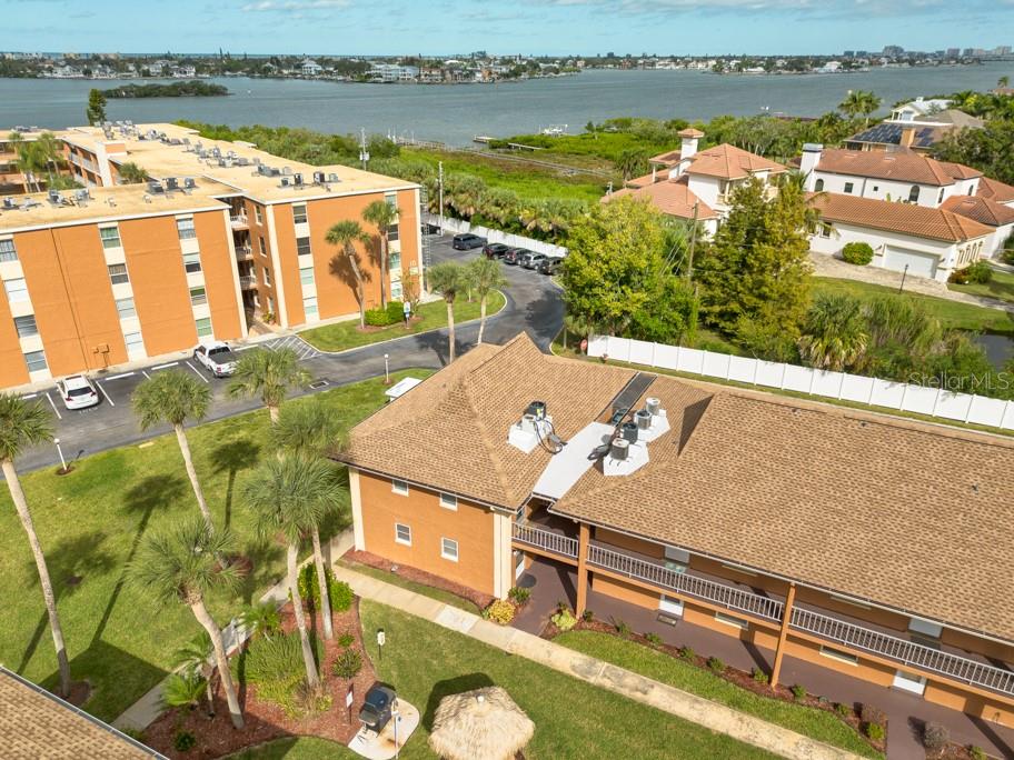 12760 Indian Rocks Road, Unit 601 Largo, FL 33774 - Photo 47 of 47 an aerial view of a house with a lake view