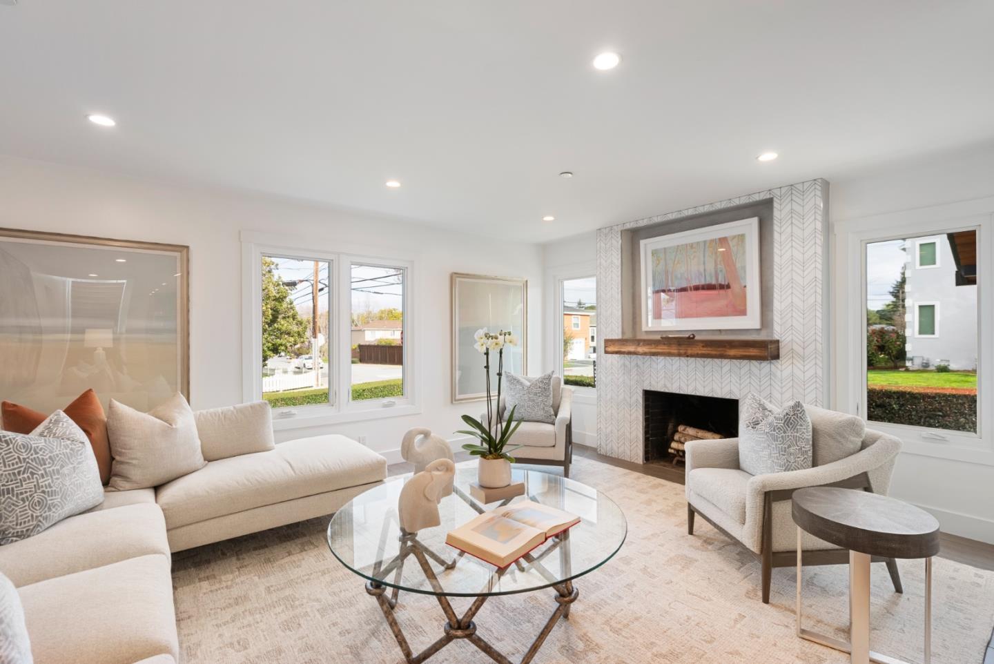 602 26th Avenue San Mateo, CA 94403 - Photo 6 of 41 a living room with furniture and a fireplace