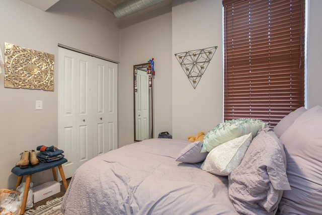 1228 West Monroe Street, Unit 407 Chicago, IL 60607 - Photo 11 of 15 a bedroom with a bed and a window