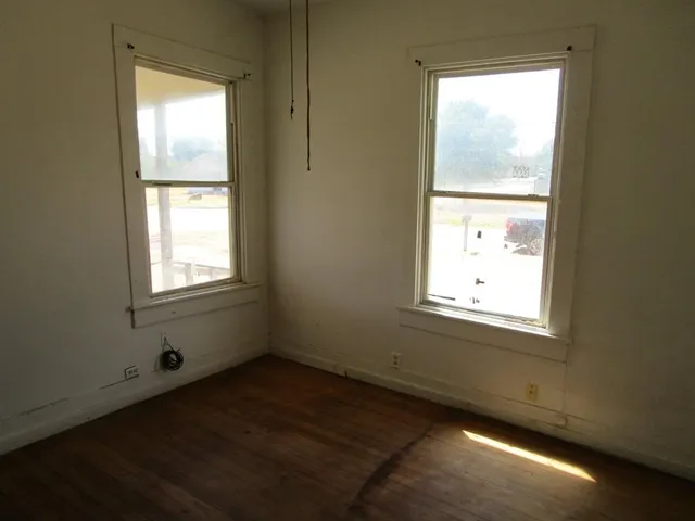 an empty room with a window