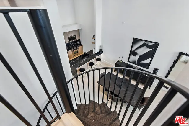 a view of an entryway with a door