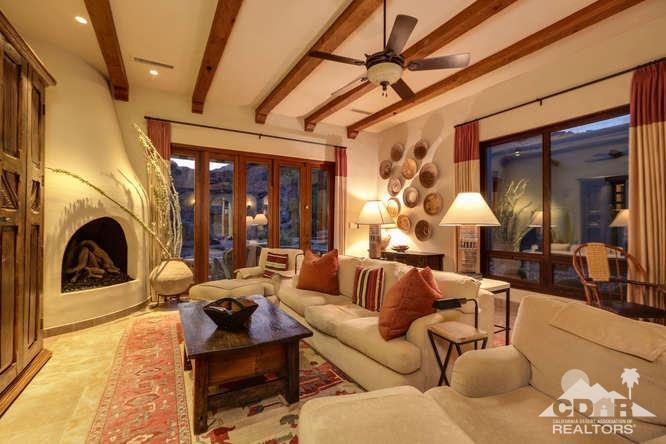 72275 Upper Way West Palm Desert, CA 92260 - Photo 11 of 90 a living room with fireplace furniture and a fireplace