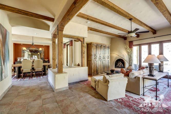 72275 Upper Way West Palm Desert, CA 92260 - Photo 35 of 90 a living room with fireplace furniture and a large window