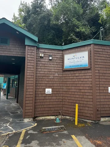 a view of a brick wall of building