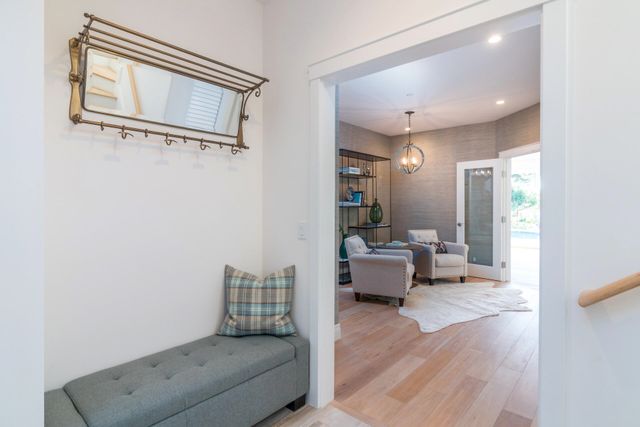 a living room with furniture and a couch
