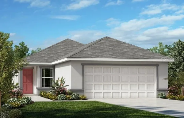 a house view with a garden space