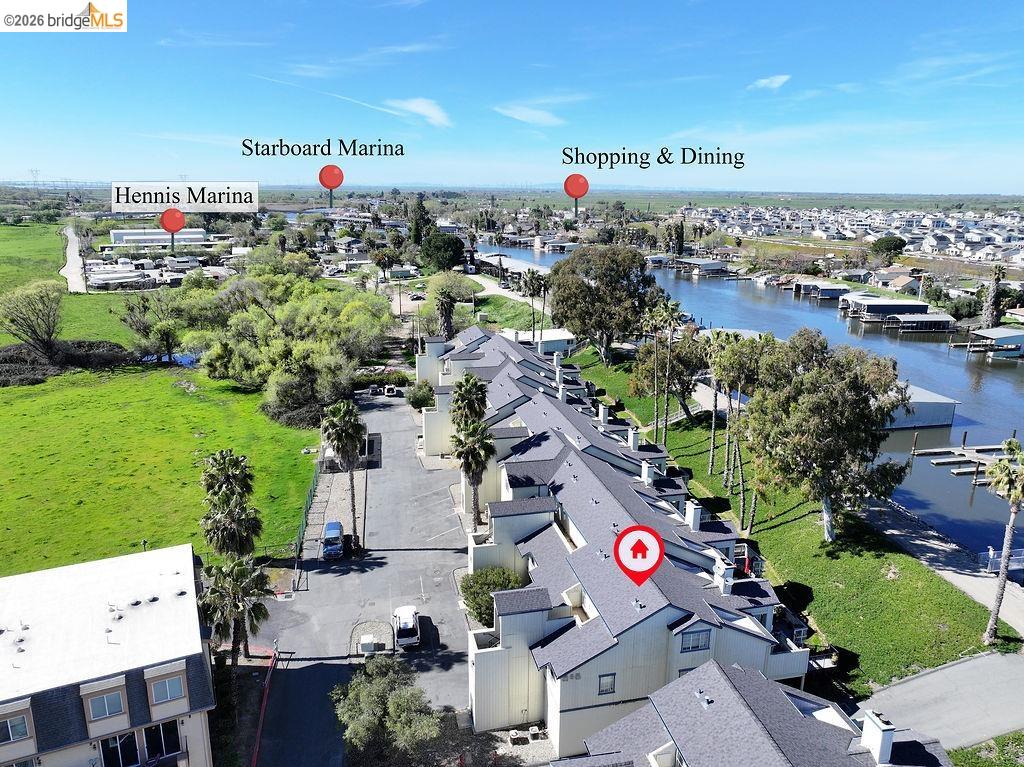 3487 Wells Road Oakley, CA 94561 - Photo 2 of 30 Aerial perspective of suburban area featuring a large body of water