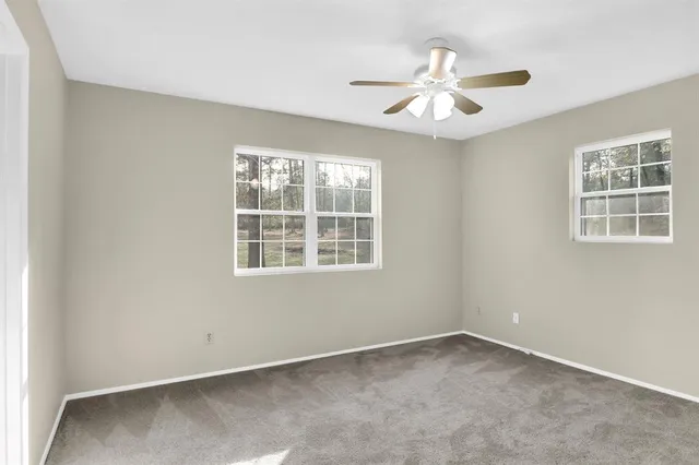 an empty room with a window