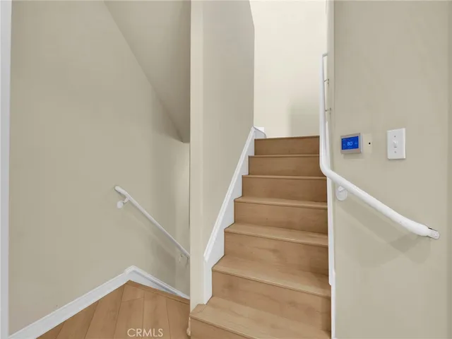 a view of a room with shelves