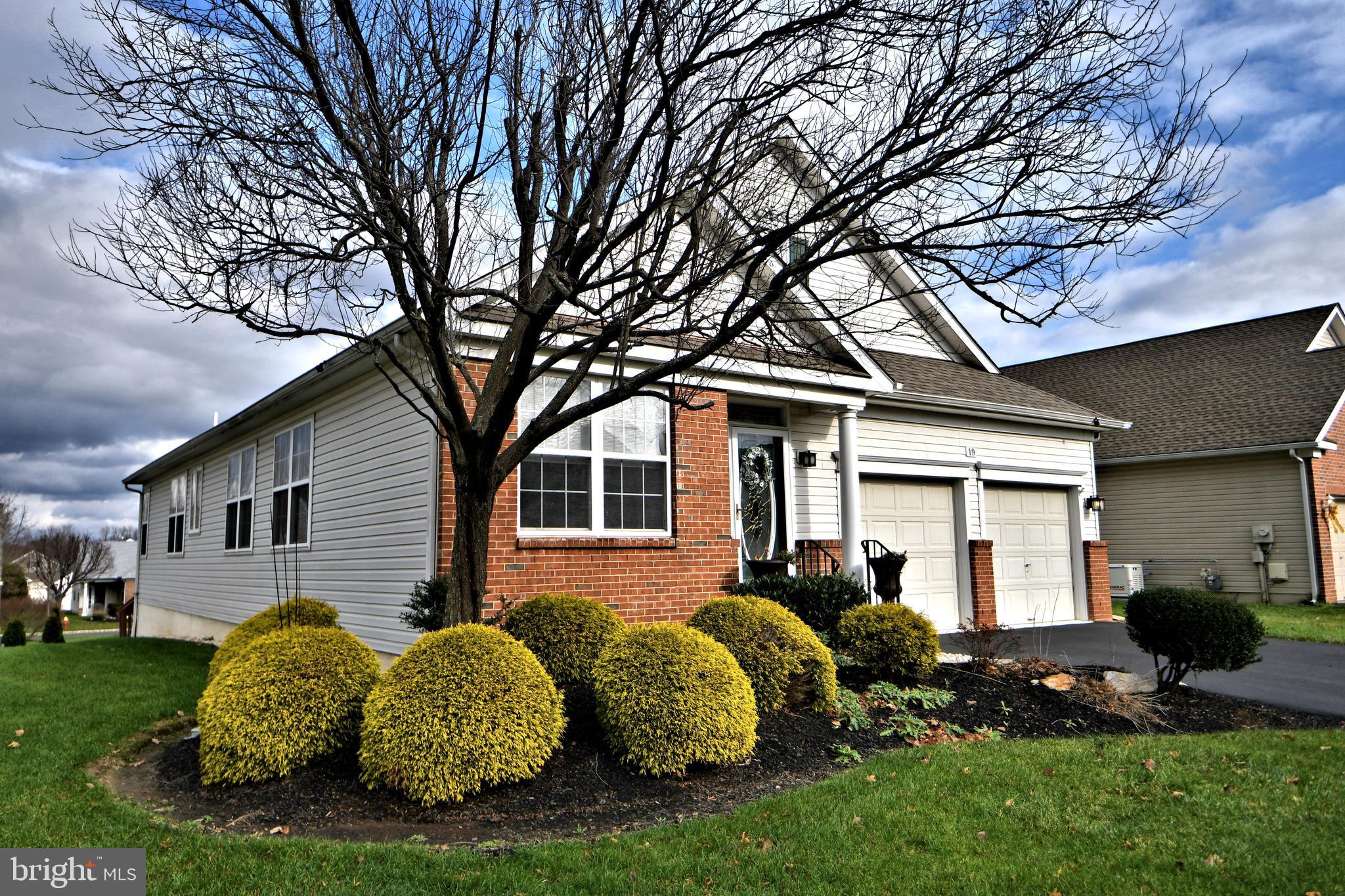 Front with landscaping