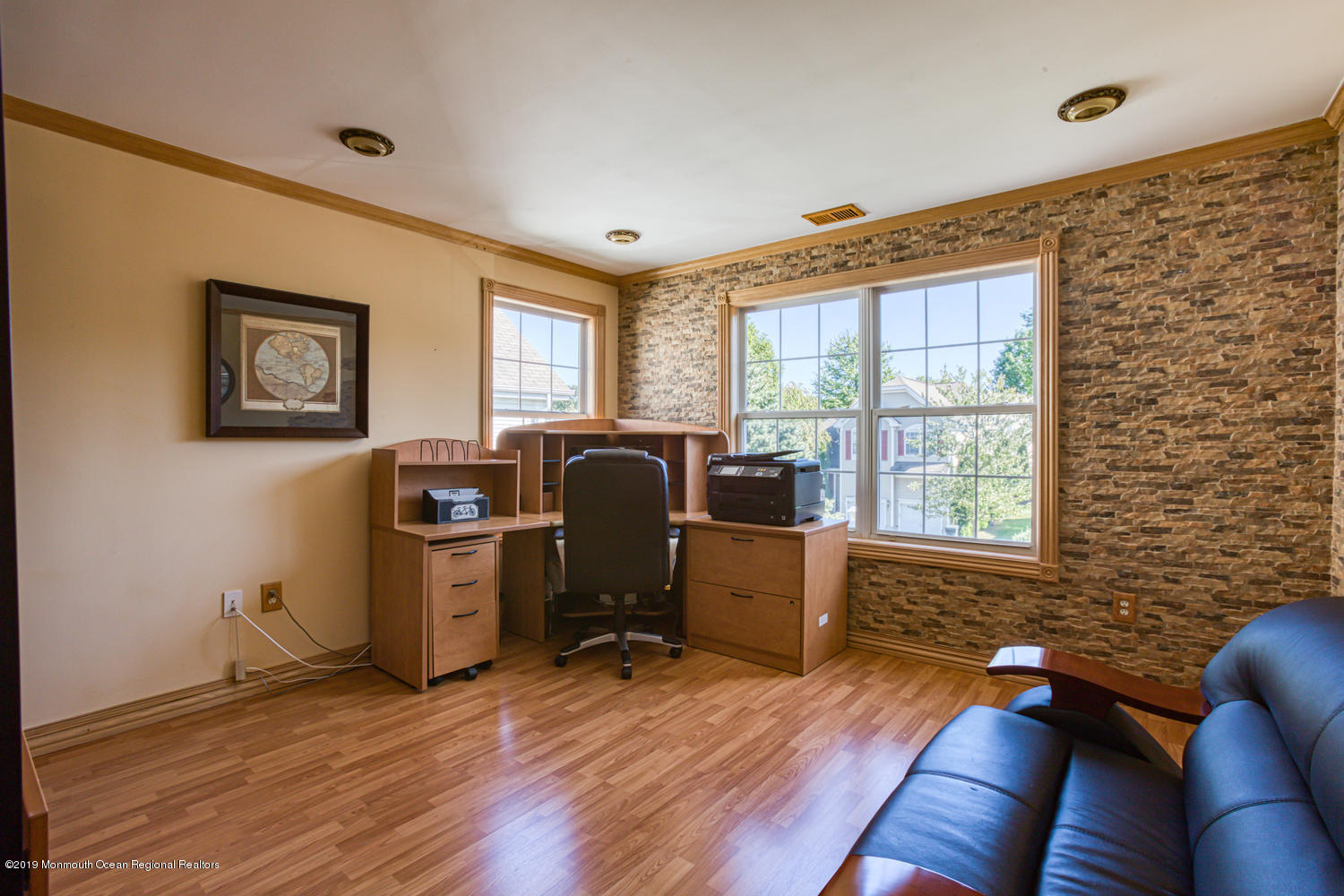 327 Wedgewood Road Morganville, NJ 07751 - Photo 22 of 33 a view of workspace with wooden floor and windows
