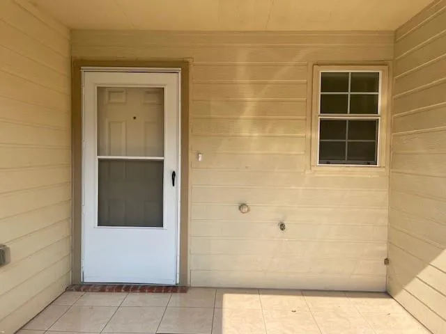 a view of front door of house