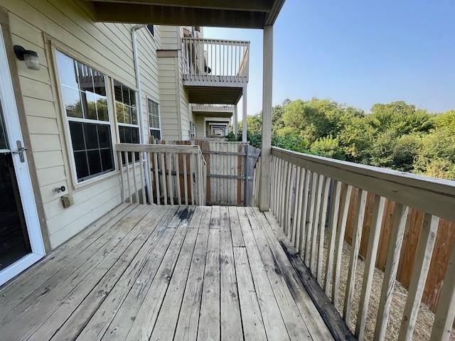 3953 Vista Mar Drive Fort Worth, TX 76040 - Photo 22 of 26 a view of wooden balcony with wooden floor