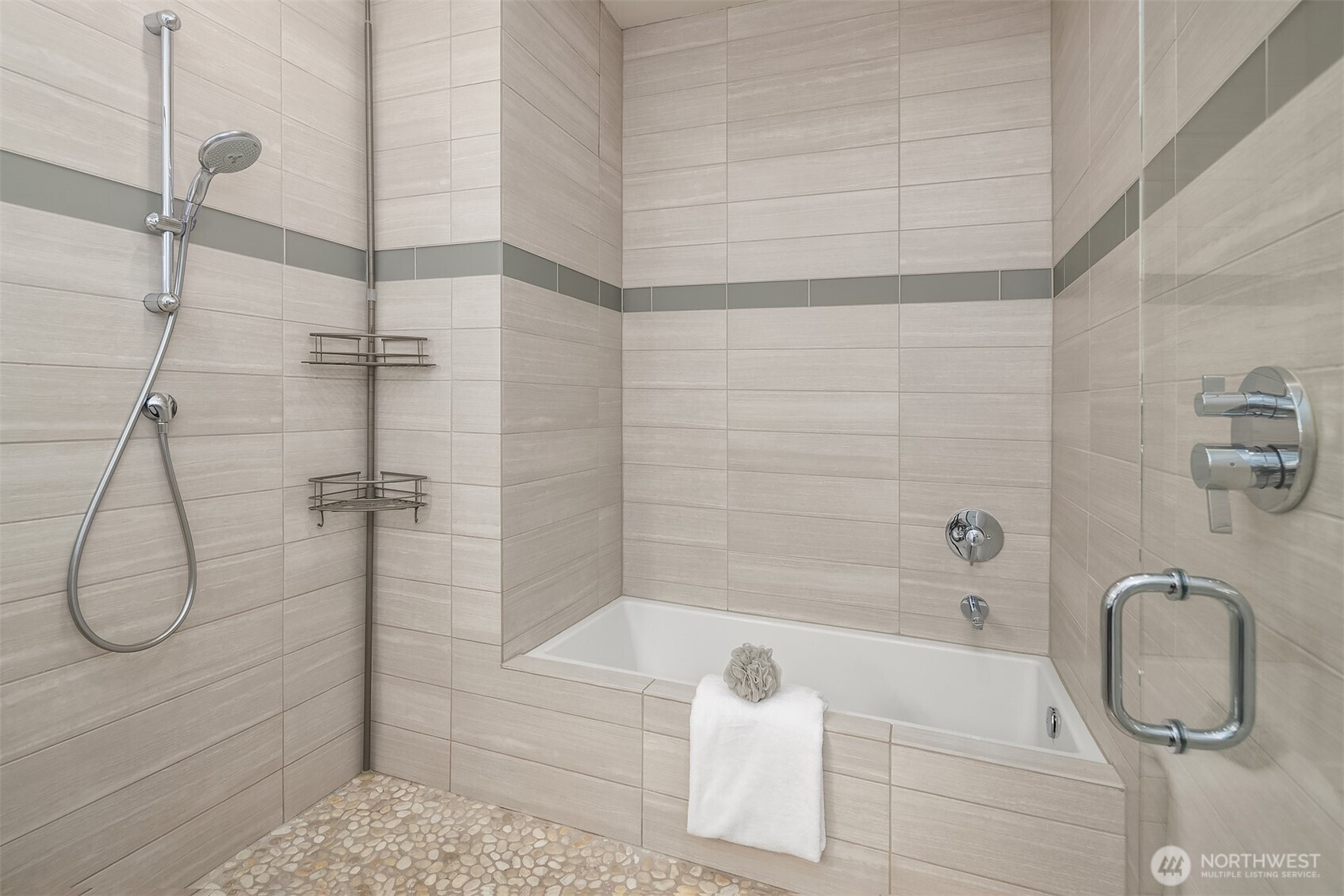 1256 Northeast 89th Street Seattle, WA 98115 - Photo 19 of 37 a bathroom with a bath tub with a shower