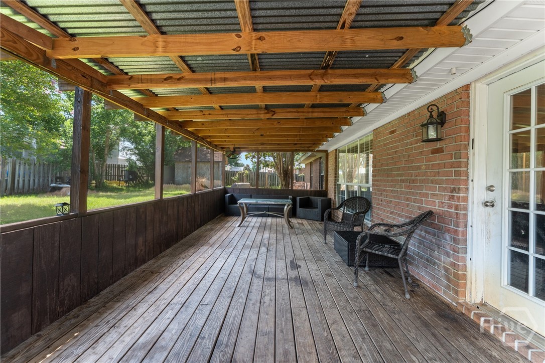 219 Oxford Circle Rincon, GA 31326 - Photo 27 of 31 Large Back Screened-in Porch