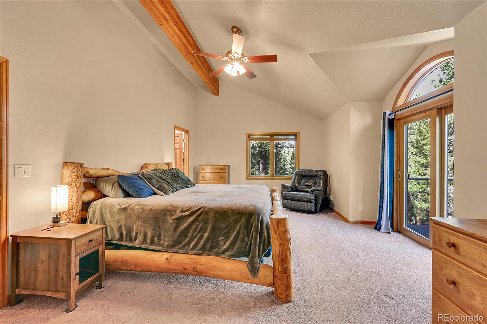 502 County Road 1034 Bailey, CO 80421 - Photo 12 of 20 a bedroom with a large bed and a tv on the dresser