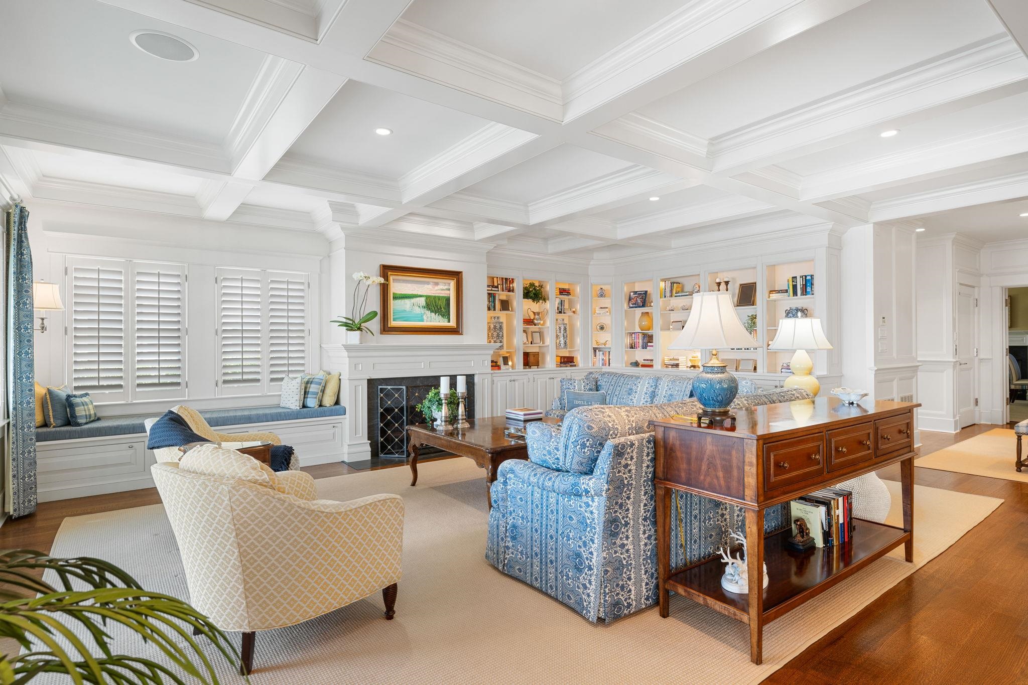 501 42nd Street Avalon, NJ 08202 - Photo 17 of 50 a living room with fireplace furniture and a large window