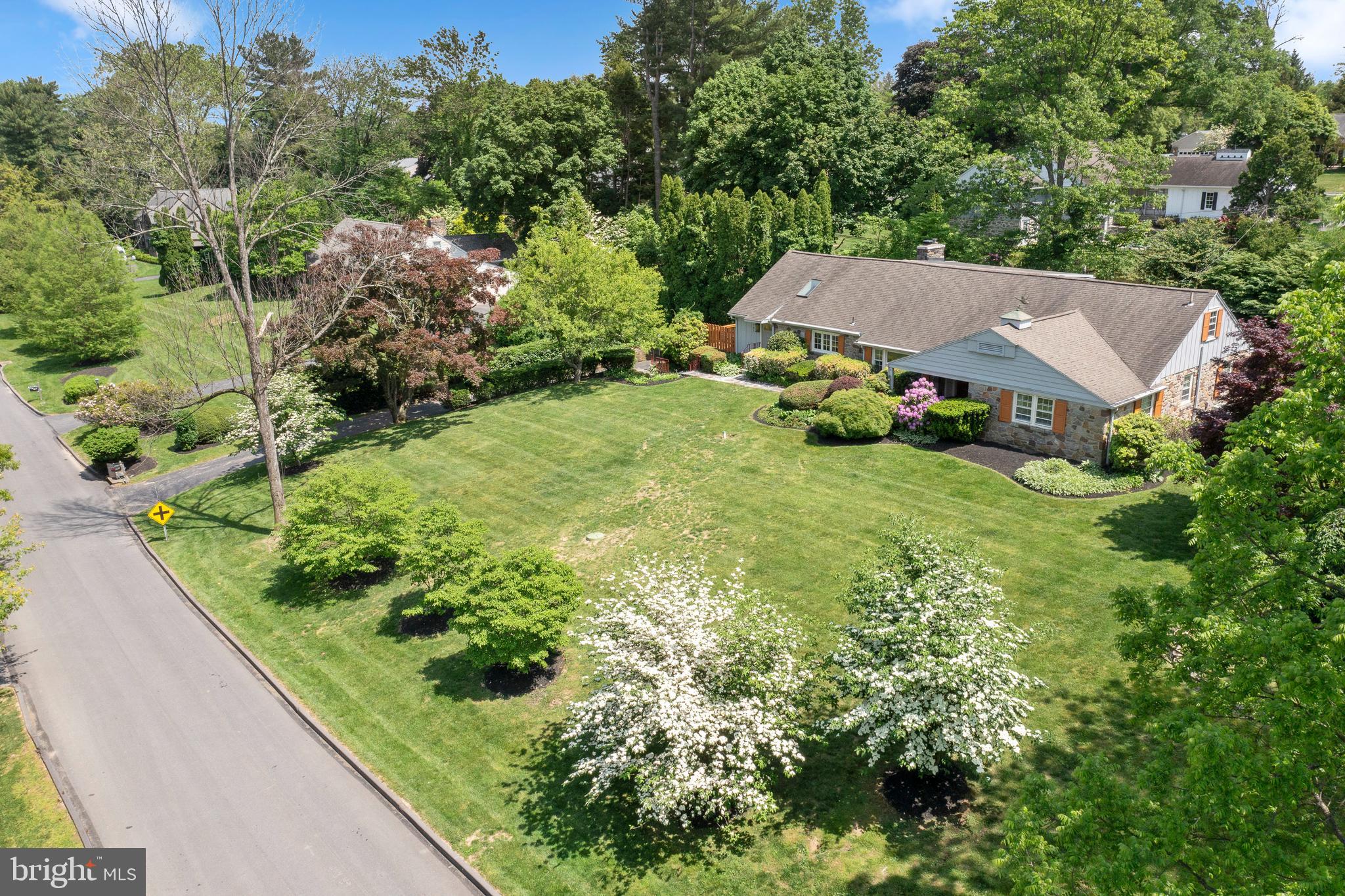 761 Mt Moro Road Villanova, PA 19085 - Photo 3 of 28 View and Yard from the Road