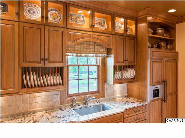 2000 Red Hill Road Charlottesville, VA 22903 - Photo 13 of 43 Stunning glass front cabinetry with interior lighting is lovely from all points in kitchen/hearth room.