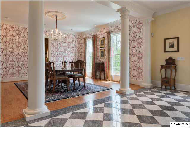 2000 Red Hill Road Charlottesville, VA 22903 - Photo 6 of 43 Formal dining room. 10ft ceilings. All 1st floor rooms have hardwood floors, extra wide crown & shoe molding, double molding door frames and ceiling accent lighting.