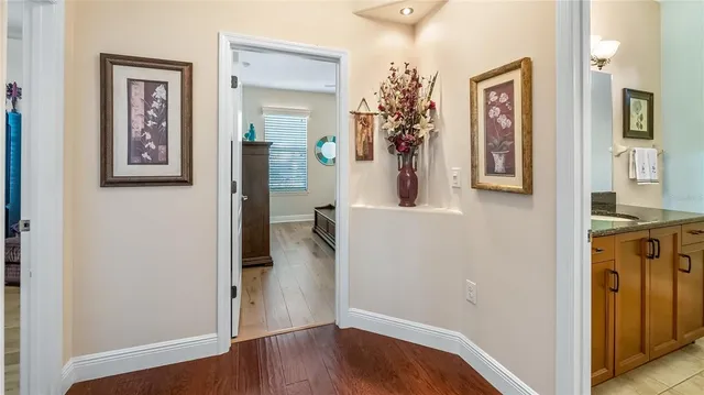 wooden floor in a gallery