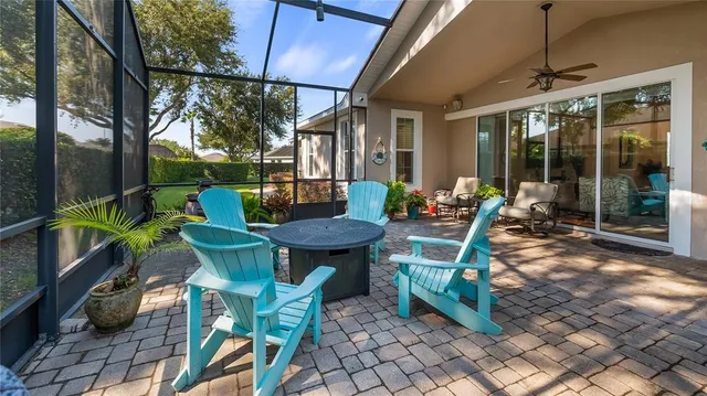 a view of park with large trees